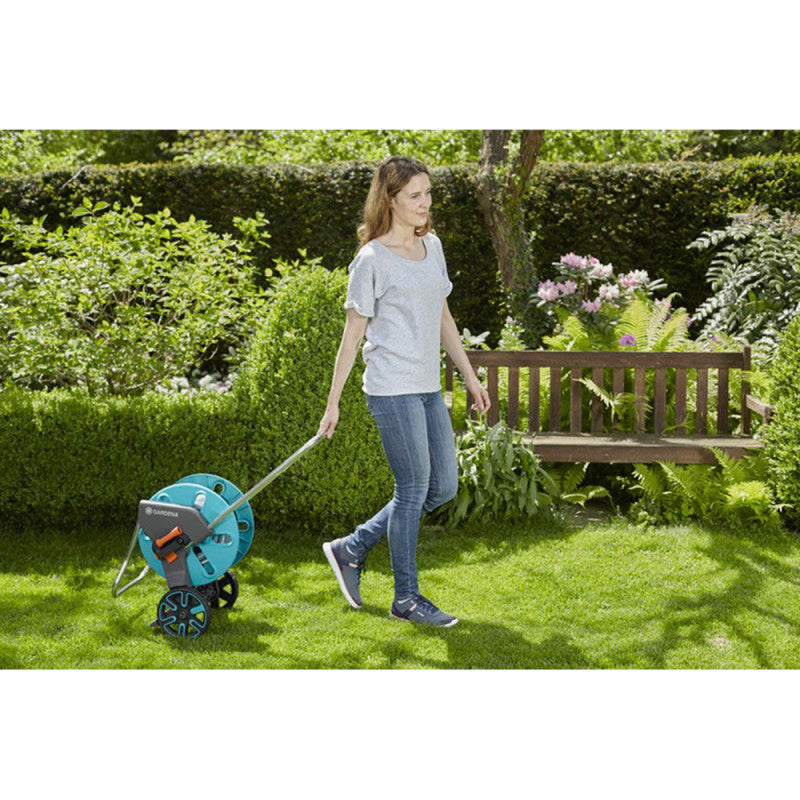 Dévidoir sur roues équipé GARDENA 18512-26 AQUAROLL M - tuyau 25m
