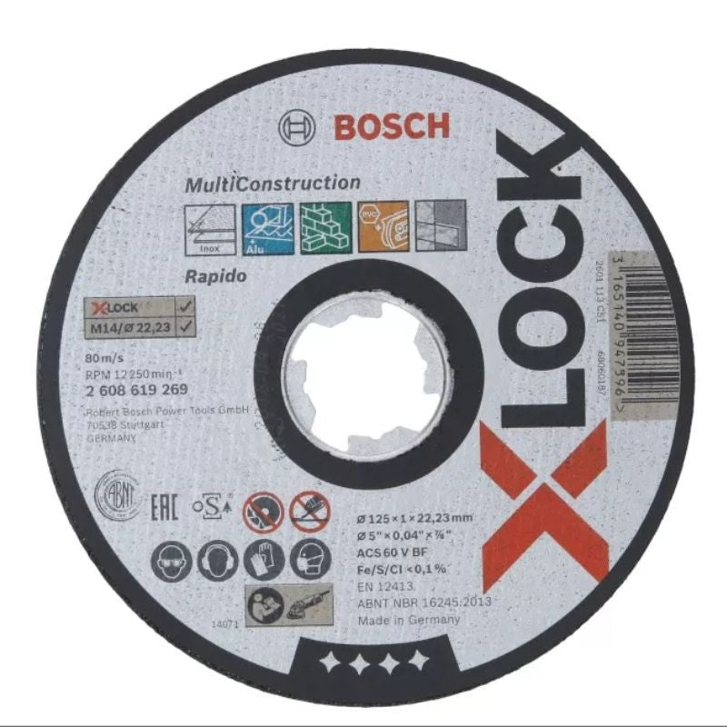 Disque à tronçonner BOSCH Professional X-LOCK Expert pour multi construction Ø 125x1,6x22,23 mm