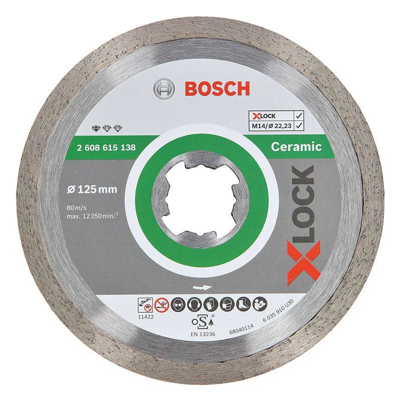 Disque à tronçonner diamanté BOSCH Professional X-LOCK Standard for Ceramic Ø 125x22,23x1,6x7,5