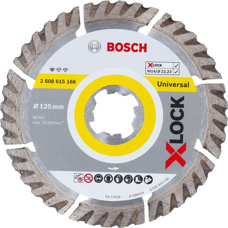 Disque à tronçonner diamanté BOSCH Professional X-LOCK Standard for Universal Ø 125x22,23x2x10