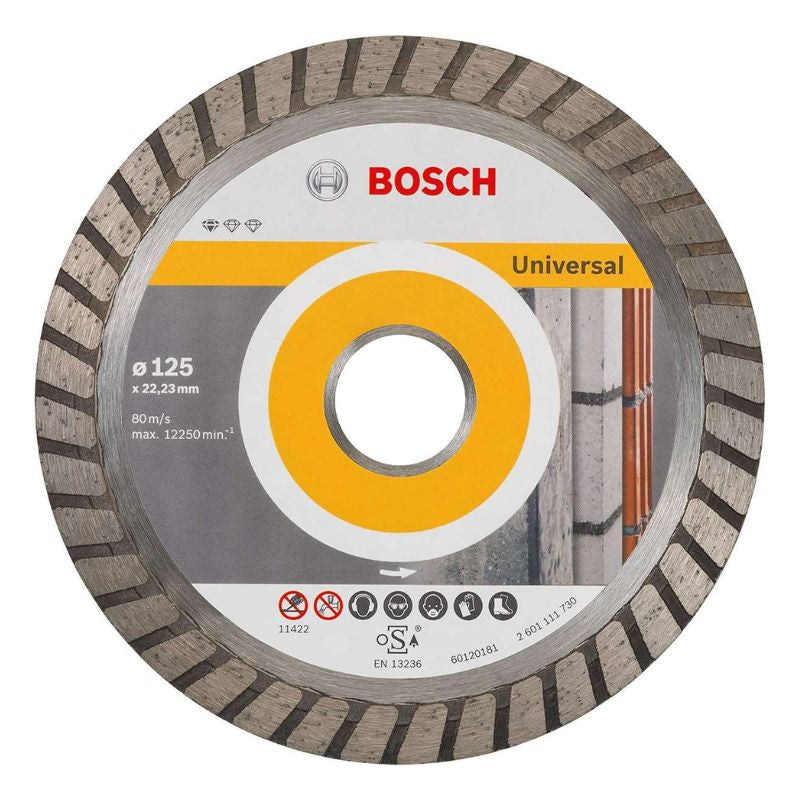 Disque diamant Standard for Universal Turbo Ø125 BOSCH 2608602394 segment de 10mm, alésage 22,23mm