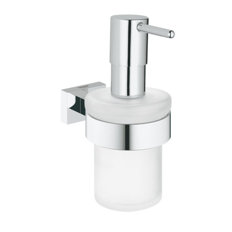 Distributeur de savon avec support ESSENTIALS CUBE GROHE 40756001 160 ml - chrome