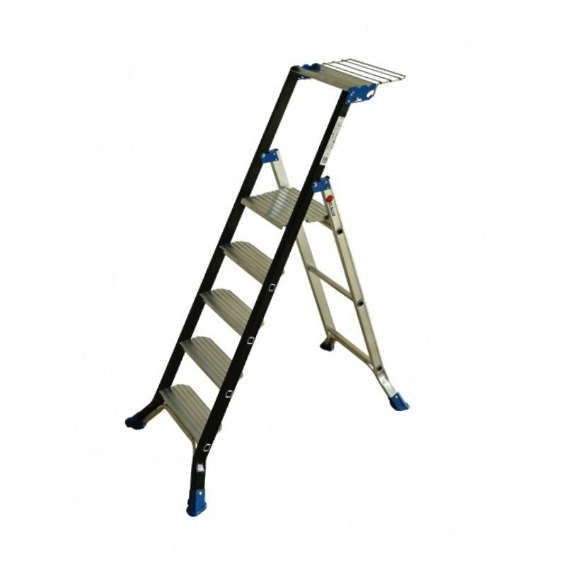 Escabeau ESCALUX V21015 Escabati 5 marches H 3M11 spécial bati-matériaux gros travaux