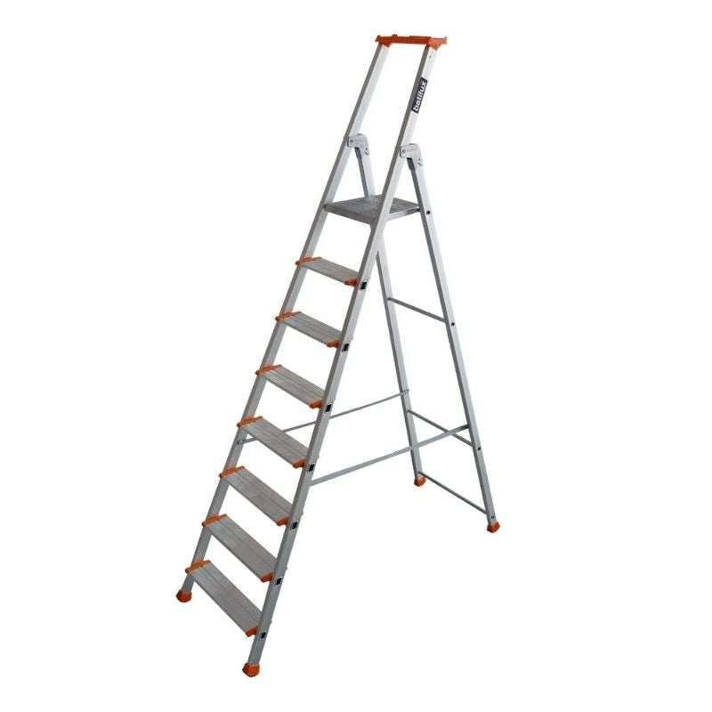 Escabeau ESCALUX V22478 Professionnel Confort Batilux X460 Anodise 8 Marches H 3M75