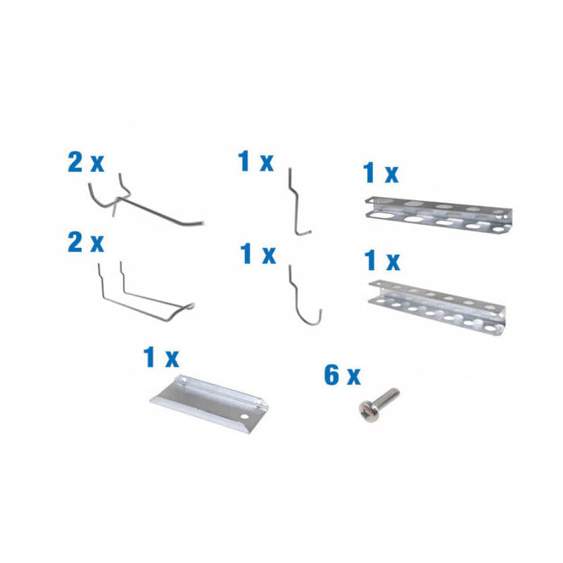 Etabli de travail 1200mm - SIMONRACK - BT2 BOX 1200 - 2 tablettes 1 tiroir et panneau percé