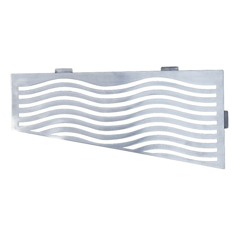 Etagère d'angle rectangulaire MARMOX AQUA-REC - Modèle aqua - Acier inox brossé - Gris - 3mm