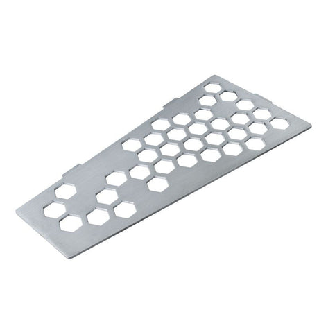 Etagère d'angle rectangulaire MARMOX HEXA-REC - Modèle hexagone - Acier inox brossé - Gris - 3mm