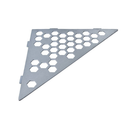 Etagère d'angle triangulaire MARMOX HEXA-TRI - Modèle hexagone - Acier inox brossé - Gris - 3mm