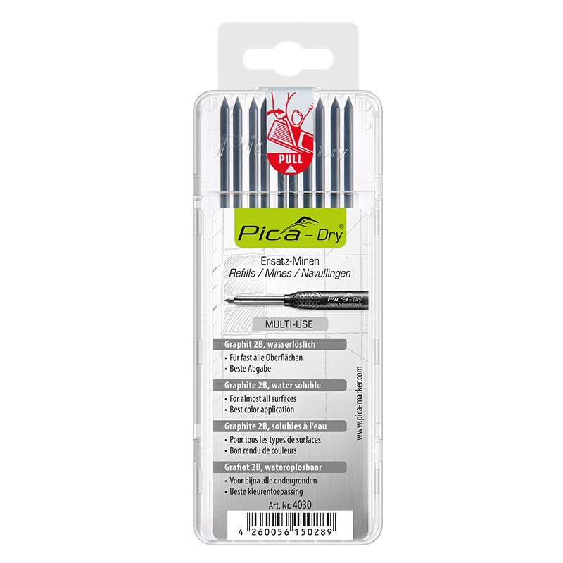 Etui de 10 mines de rechange graphite PICA-Dry 4030/SB
