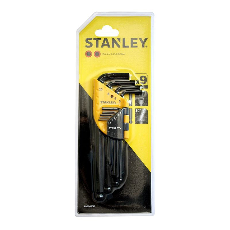 Etui de 9 clés mâles longues à têtes sphériques STANLEY STHT0-13012