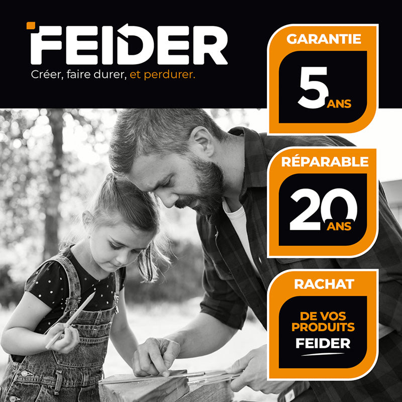 Tondeuse thermique FEIDER FTDT4645VS auto-tractée 170 cm³ 46 cm Rangement Vertical