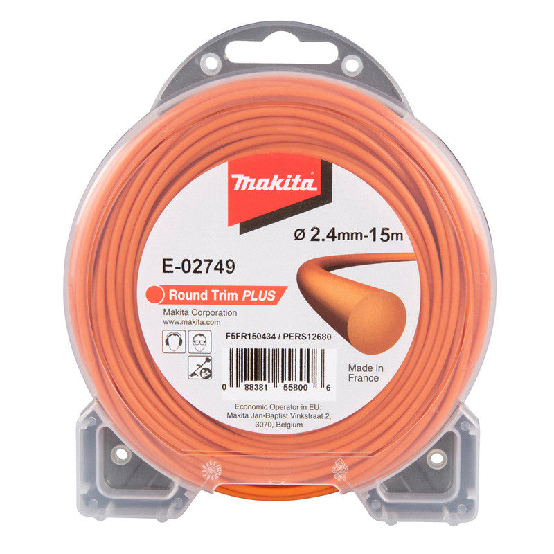 Fil de coupe Orange 2,4mm x 15m rond MAKITA E-02749