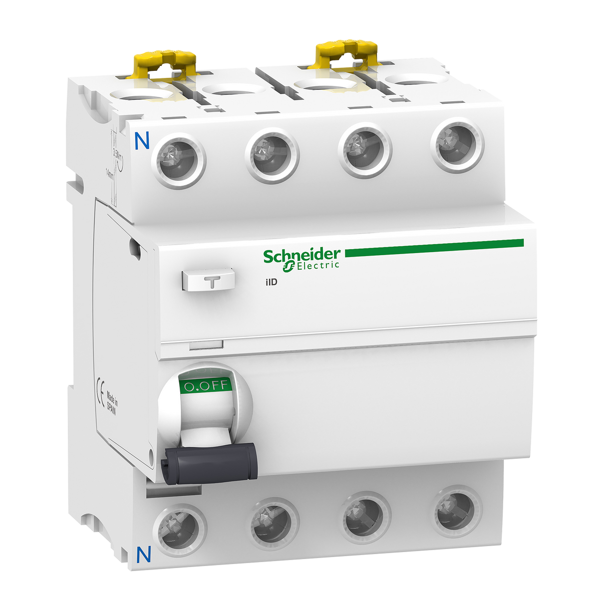 Interrupteur différentiel tétrapolaire SCHNEIDER A9R11440 40A 30mA type AC 4M 400V Acti9 iID