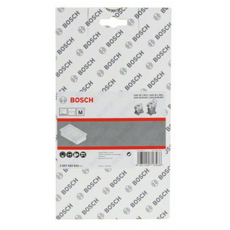 Filtre plissé plat en cellulose BOSCH 2607432033 pour GAS 35-55