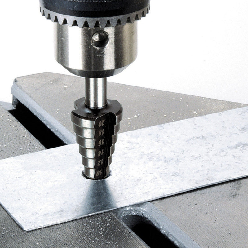 Foret étagé HSS WOLFCRAFT 2515000 Ø4 à 20 mm - queue Ø8 mm