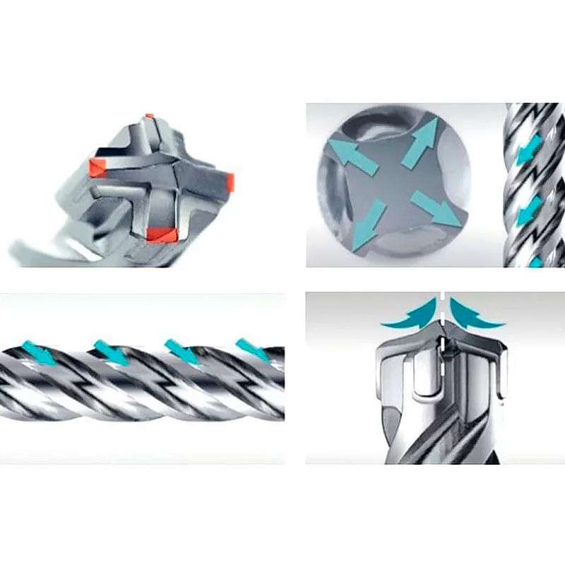 Foret Béton MAKITA SDS-Plus 4 taillants TCT NEMESIS II