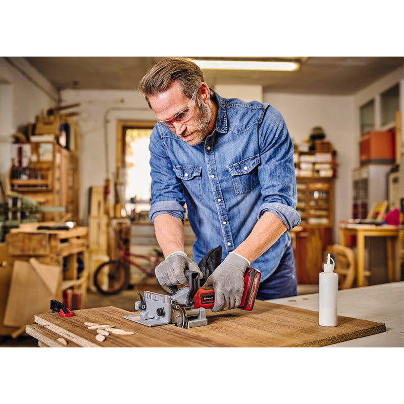 Fraiseuse à lamelle sans fil 18V 90° EINHELL TE-BJ 18 Li-Solo Power X-Change (vendu sans batterie)