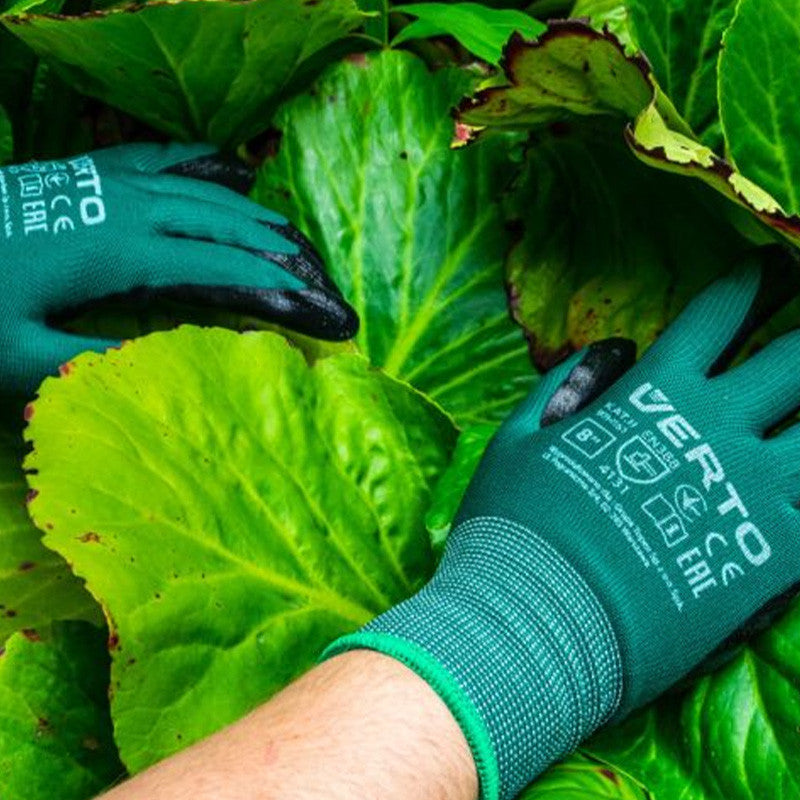 Gants de jardinage trépointe VERTO enduits de nitrile