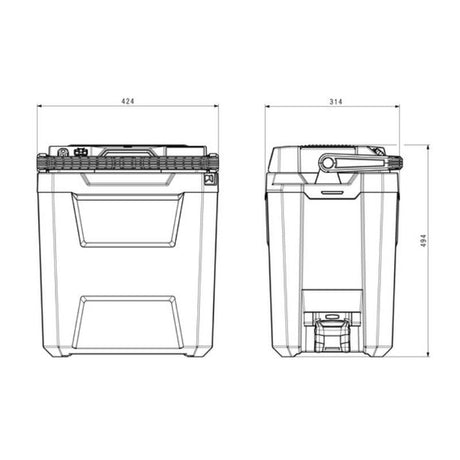 Glacière sans fil METABO KB 18 BL (600791850) 18V avec fonction de maintien au chaud