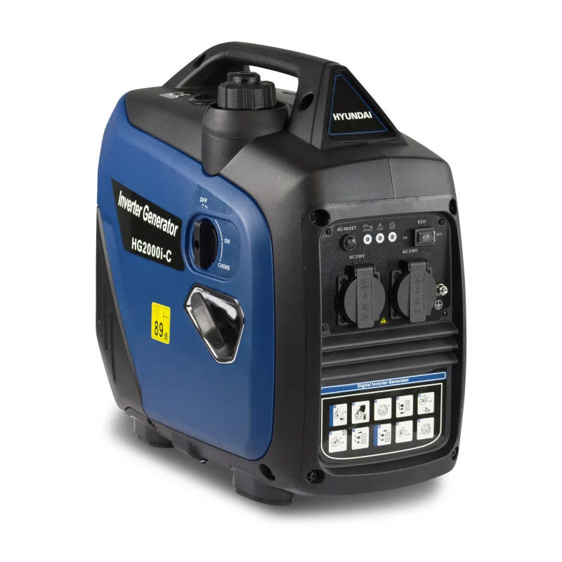 Groupe électrogène essence Inverter HYUNDAI HG2000I-C 2000W démarrage manuel avec lanceur