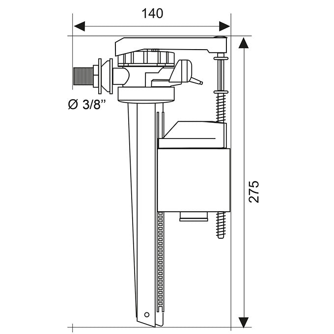 Ensemble chasse d'eau mécanisme 3/6L à câble MW2 et robinet Jollyfill - Wirquin - 10723583
