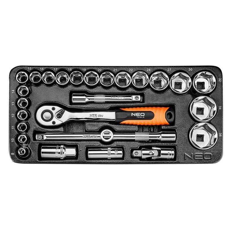 Insert cliquet et douilles 1/2 NEO TOOLS 84-238 27 pièces