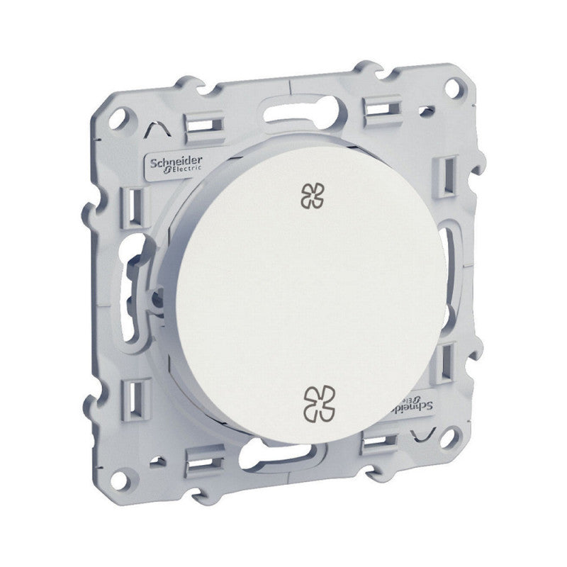 Interrupteur commande VMC - 2 vitesses - SCHNEIDER Odace - blanc