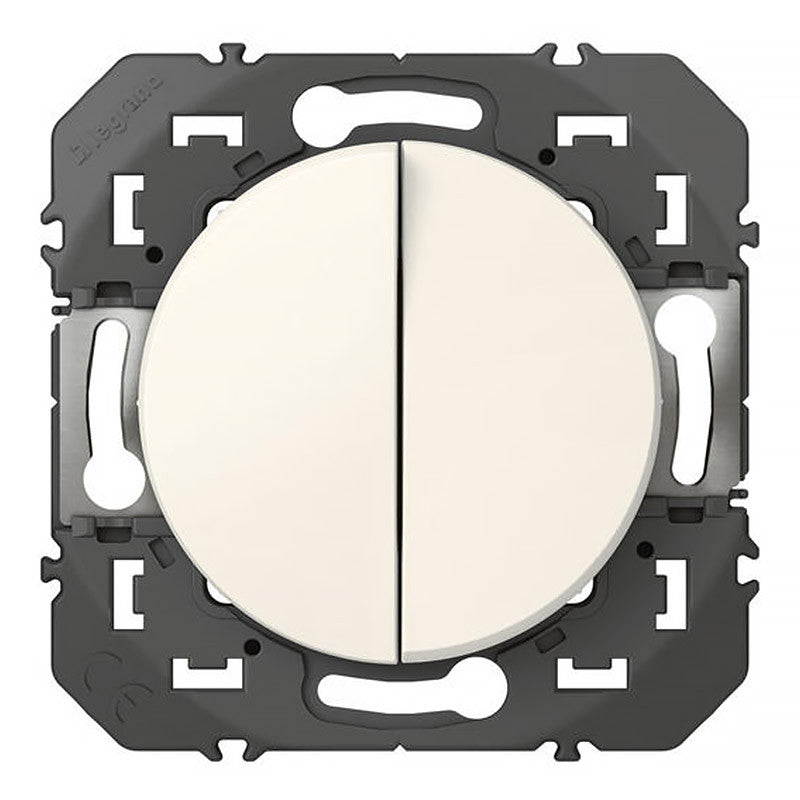 Interrupteur LEGRAND Dooxie va-et-vient 10A + poussoir 6A blanc
