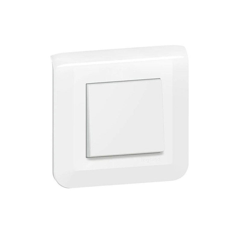 Interrupteur ou va-et-vient Mosaic 10A blanc complet avec plaque LEGRAND