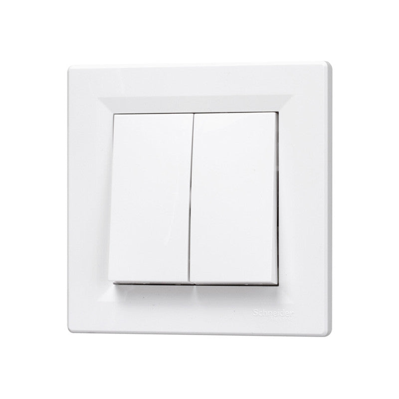 Interrupteur va-et-vient double SCHNEIDER Asfora S320214 10A -blanc