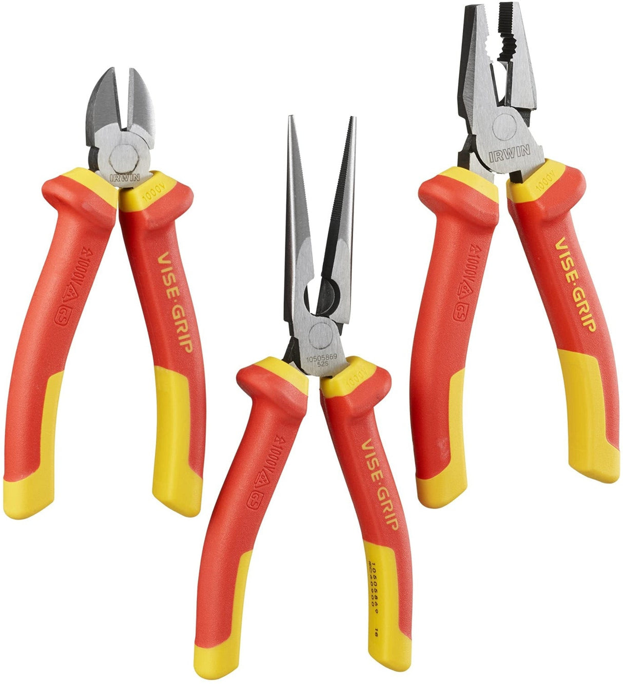 Jeu de 3 pinces isolées 1000 v - IRWIN - 10505519