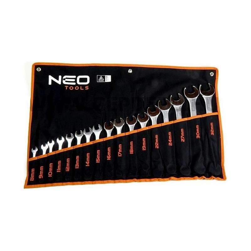 Jeu de 17 clés mixtes 8 - 32 mm NEO TOOLS 09-753
