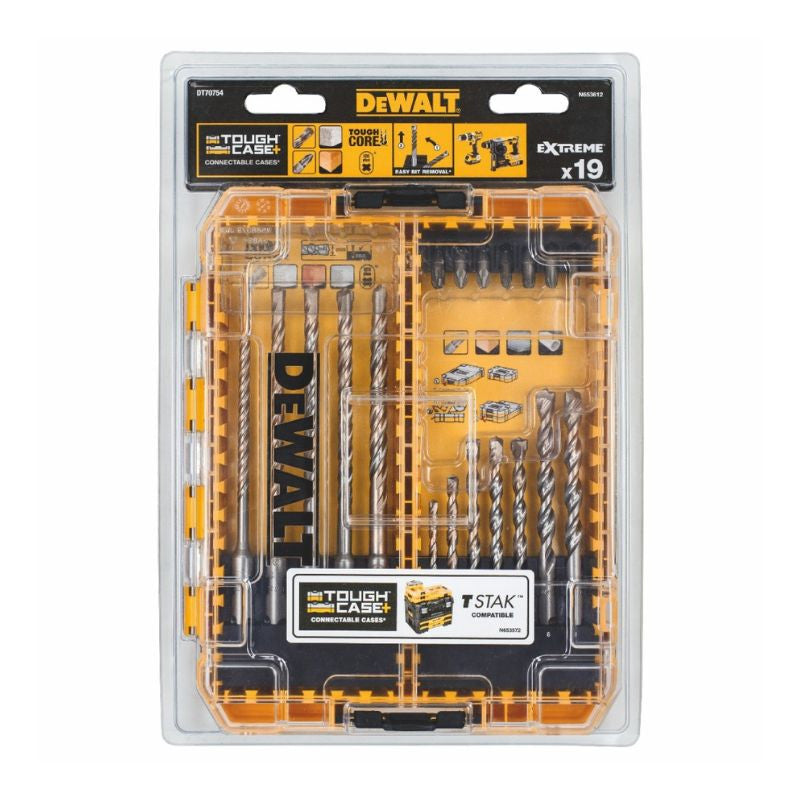 Jeu de 19 forets et mèches SDS Plus DEWALT DT70754-QZ