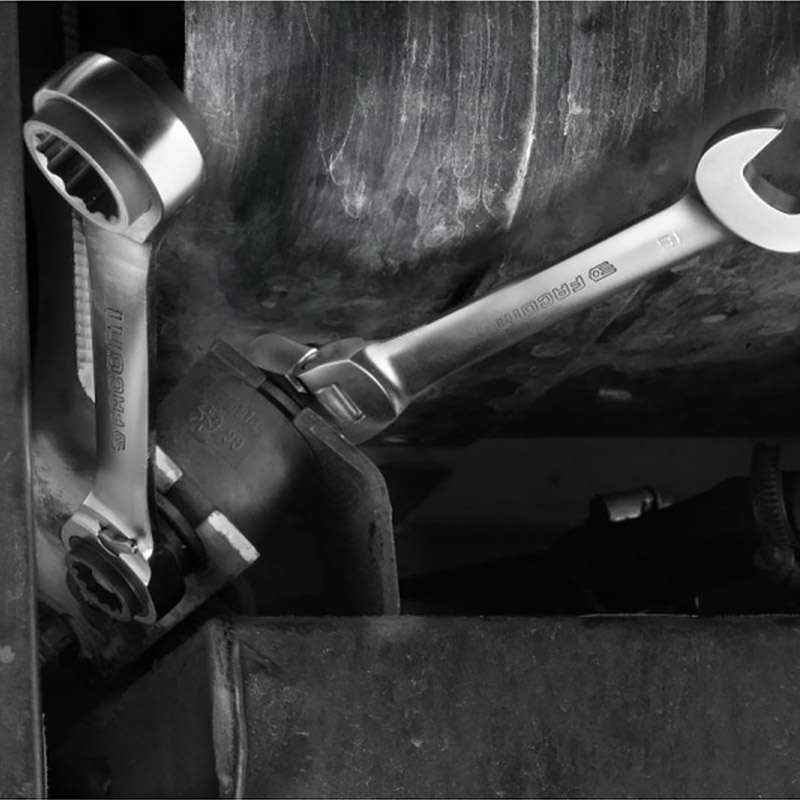 Jeu de 2 clés polygonales à cliquet droites FACOM 64C.J2PB angle 5°