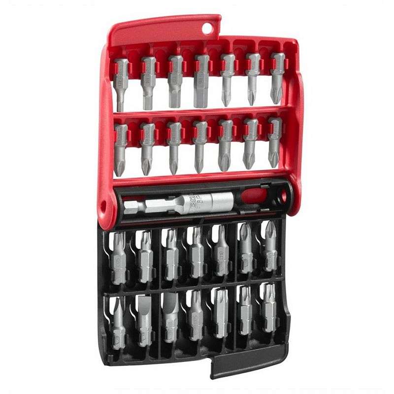 Jeu de 28 embouts de vissage FACOM E.120PB avec fente/PH/PZ/TORX/6 pans
