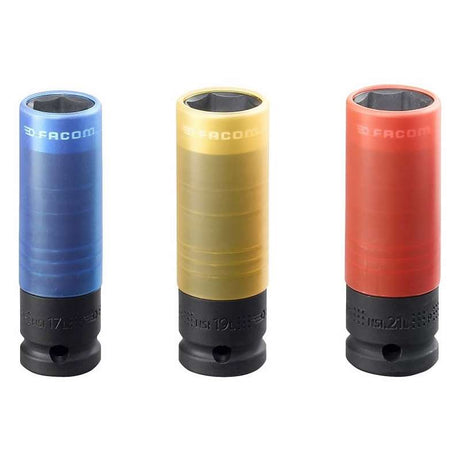 Jeu de 3 douilles longues FACOM NSI.3LPB pour clés à chocs 1/2"