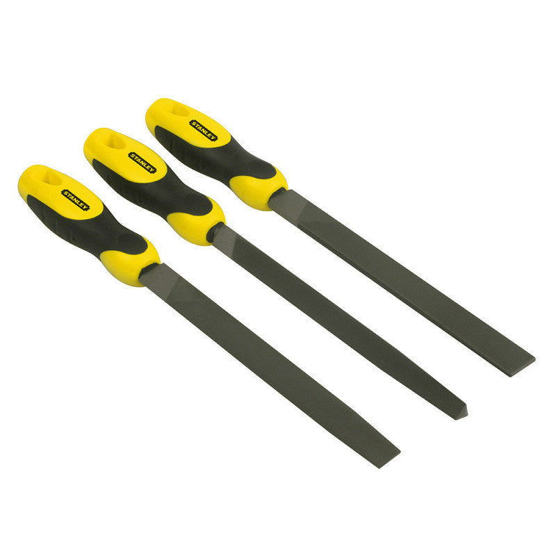 Jeu de 3 limes mi-douces STANLEY - 200 mm