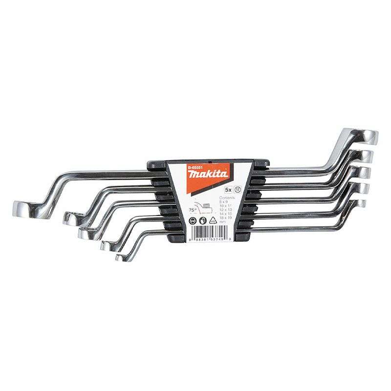 Jeu de 5 clés polygonales contre-coudées MAKITA B-65551