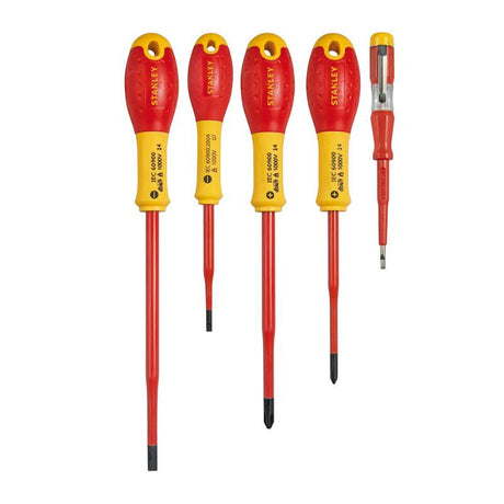 Jeu de 5 tournevis SLIM isolés 1000V electricien STANLEY XTHT0-62692 + testeur