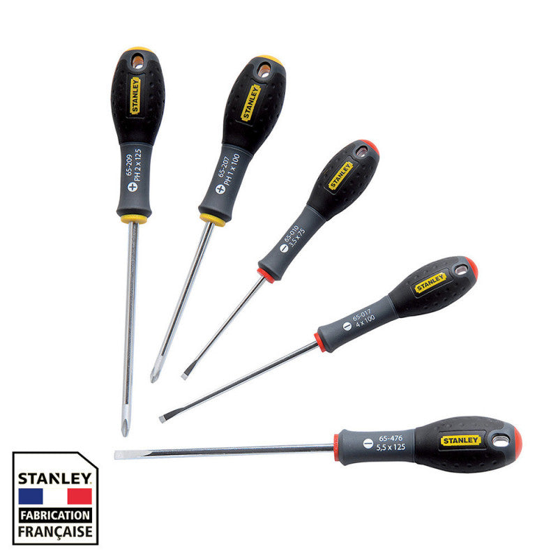 Jeu de 5 tournevis STANLEY FATMAX électricien - phillips