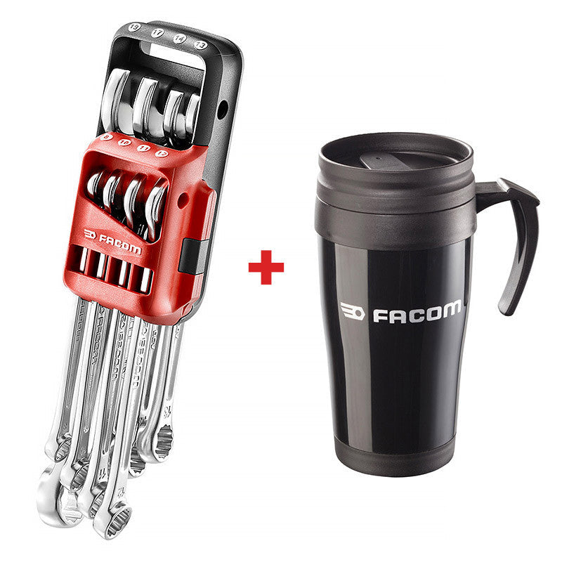 Jeu de 8 clés mixtes sur étui portatif FACOM 440.JP8MPF + Le mug offert