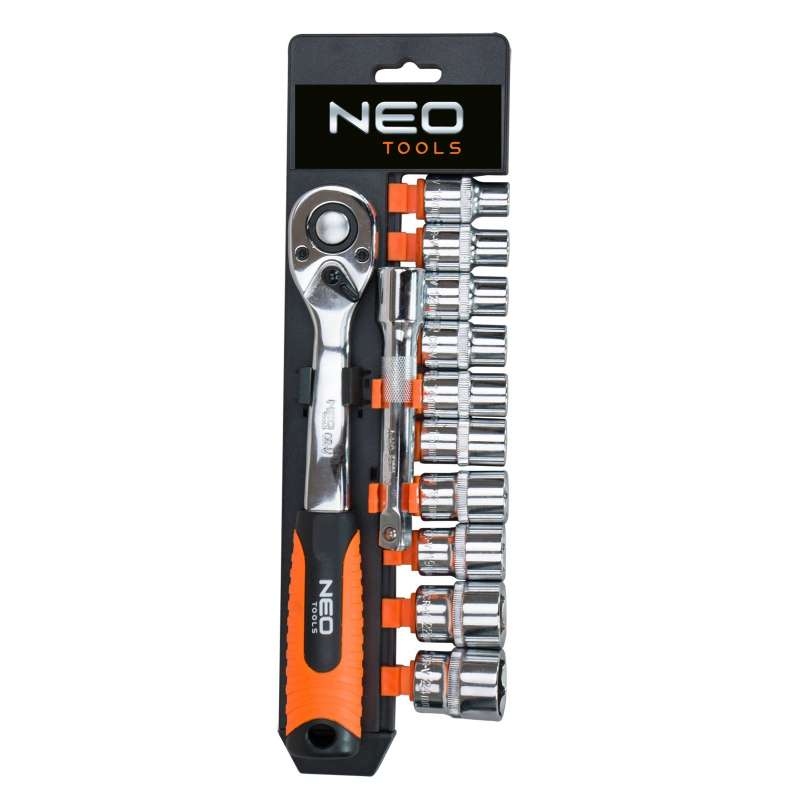 Jeu de cliquet + douilles 1/2 12 pièces NEO TOOLS 08-654
