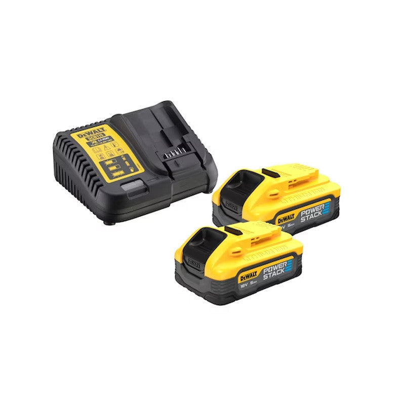 Pack 2 outils 18V DEWALT DCK2050H2T-QW : perceuse DCD805 et boulonneuse DCF850 Brushless  avec coffret et 2 batteries 5,0 Ah POWERSTACK