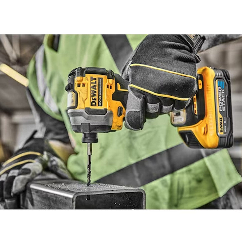 Pack 2 outils 18V DEWALT DCK2050H2T-QW : perceuse DCD805 et boulonneuse DCF850 Brushless  avec coffret et 2 batteries 5,0 Ah POWERSTACK
