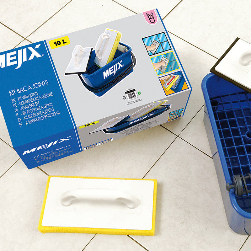 Kit bac à joint 10L taloches éponge et caoutchouc MEJIX 185930