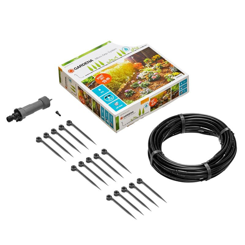 Kit d'arrosage goutte-à-goutte pour rangée de plantes GARDENA 13010-20 - 15m - S