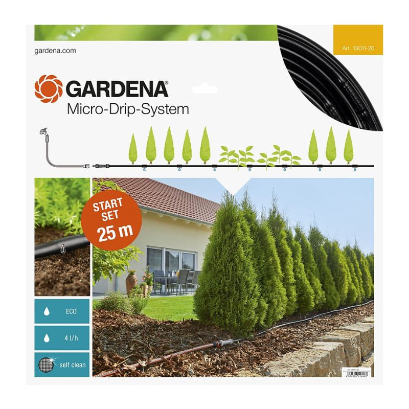 Kit d'arrosage goutte-à-goutte pour rangée de plantes GARDENA 13011-20 - 25m - M