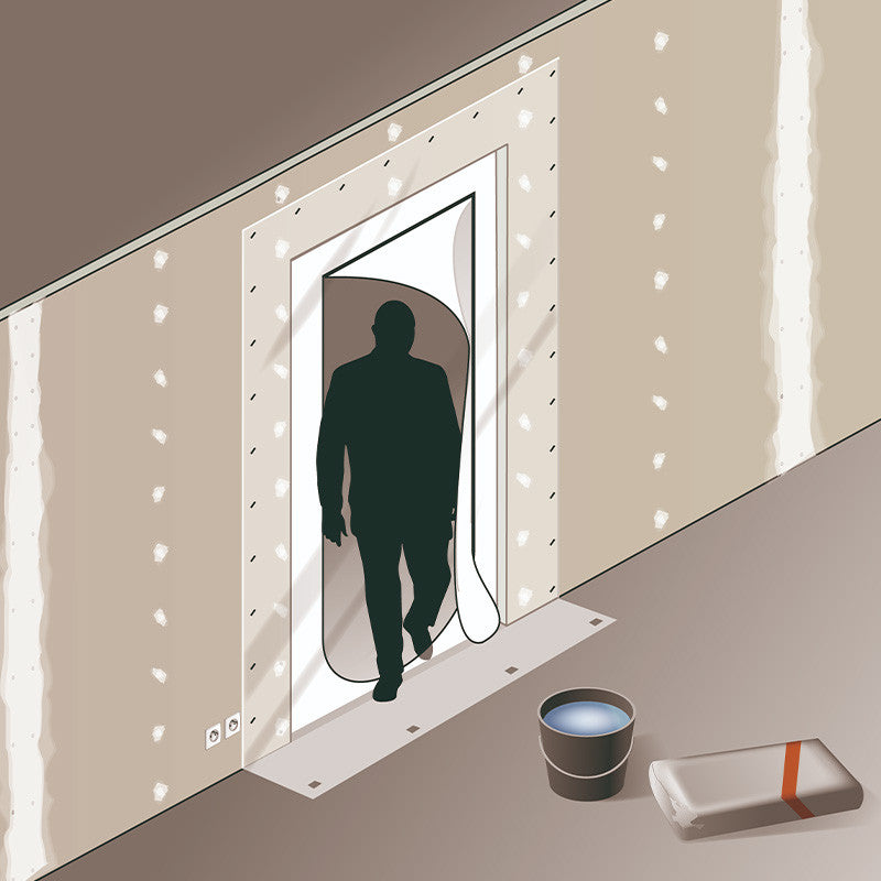 Kit protection de porte MEJIX 180090 220x112 mm en U avec zip