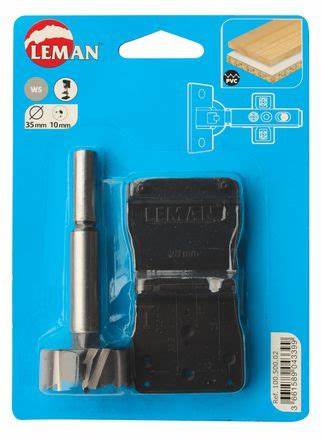 Kit fraise et charnière LEMAN 100.500.06 - Invisible - 35mm