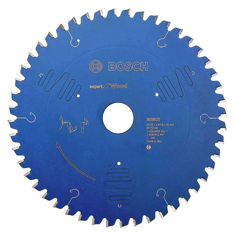 Lame BOSCH 2608642497\tBois Ø 216 mm 48 dents pour Scie circulaire